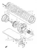 EMBRAYAGE pour Suzuki GSX 400 1997