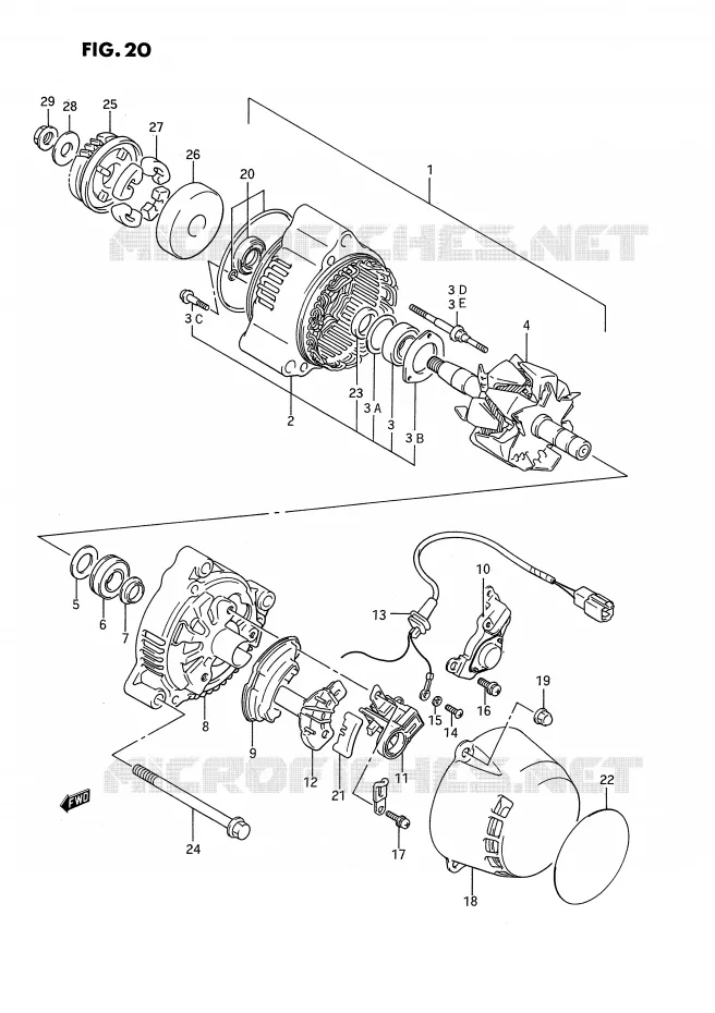 ALTERNATEUR Suzuki MOTO 1100 GSX-F 1991  GSX1100FM(E2)