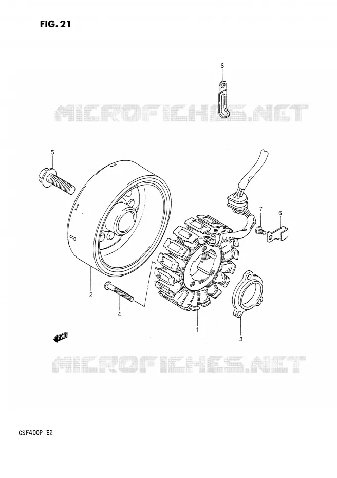 ALTERNATEUR Suzuki MOTO 400 BANDIT 1993  GSF400P(E2)