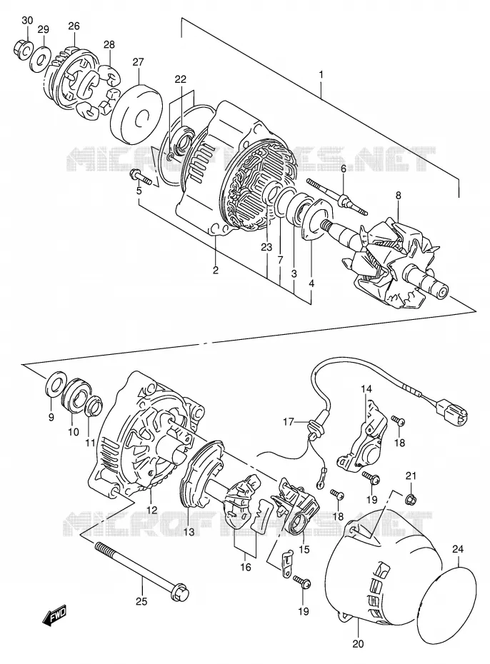 ALTERNATEUR Suzuki MOTO 600 BANDIT 1996  GSF600ST(E2)