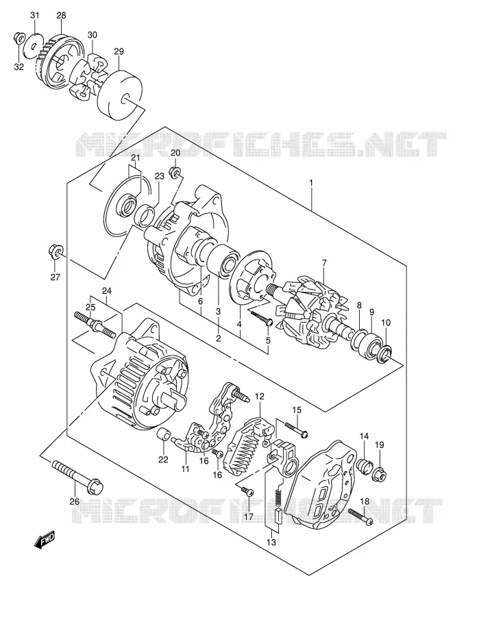 ALTERNATEUR Suzuki MOTO 600 BANDIT 2002  GSF600K2(E2)
