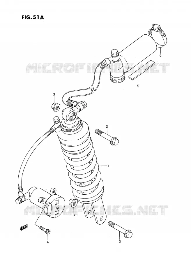 AMORTISSEUR ARRIERE (MODELE K/L/M/N/P/R) Suzuki MOTO 1100 GSX-F 1990  GSX1100FL(E2)
