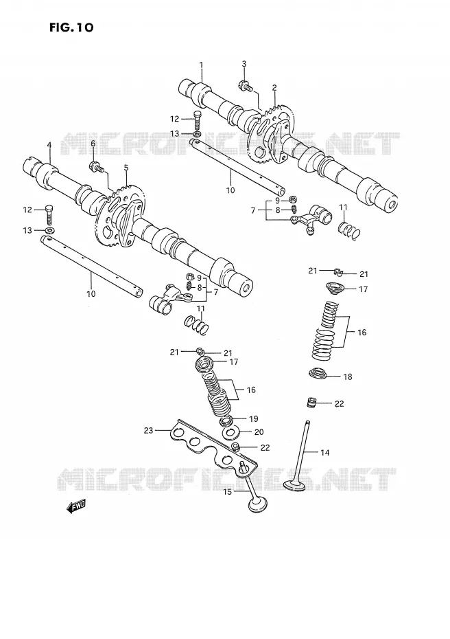 ARBRE A CAMES - SOUPAPES Suzuki MOTO 1100 GSX-F 1992  GSX1100FN(E2)
