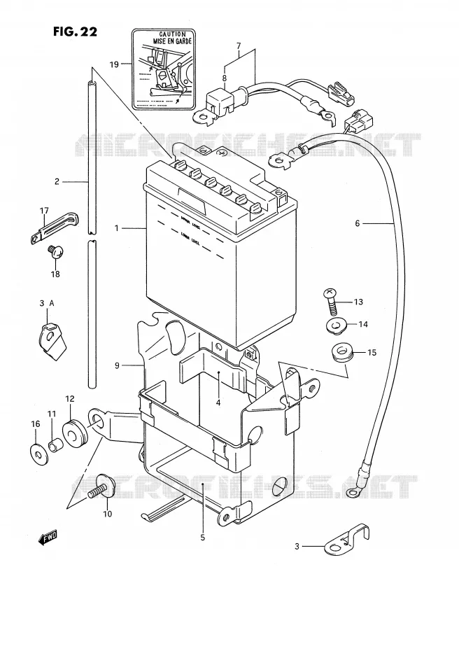 BATTERIE Suzuki MOTO 1100 GSX-F 1993  GSX1100FP(E2)