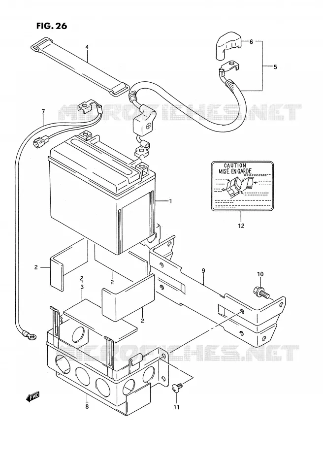 BATTERIE Suzuki MOTO 750 GSX-R 1992  GSX-R750WN(E2)