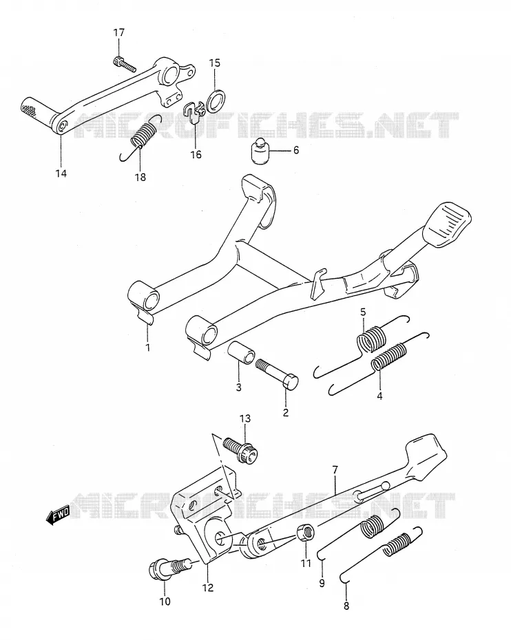 BEQUILLE Suzuki MOTO 400 BANDIT-N 1993  GSF400P(E28)