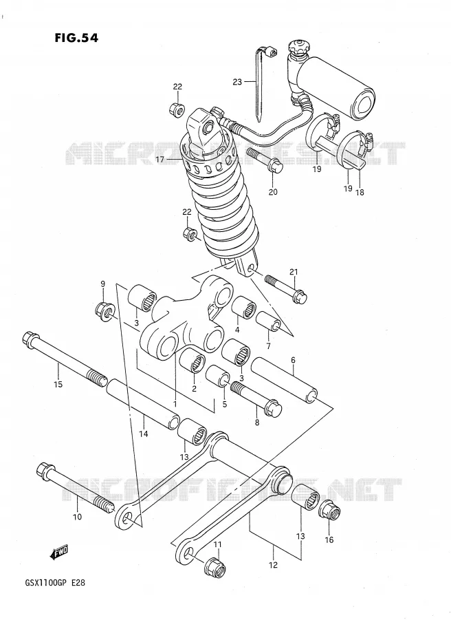BIELLETTE DE SUSPENSION ARRIERE (MODELE M) Suzuki MOTO 1100 GSX-G 1992  GSX1100GN(E28)