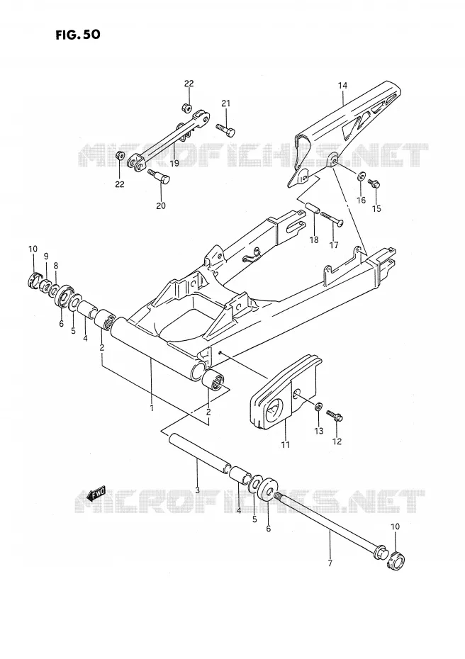 BRAS OSCILLANT ARRIERE Suzuki MOTO 1100 GSX-F 1993  GSX1100FP(E2)