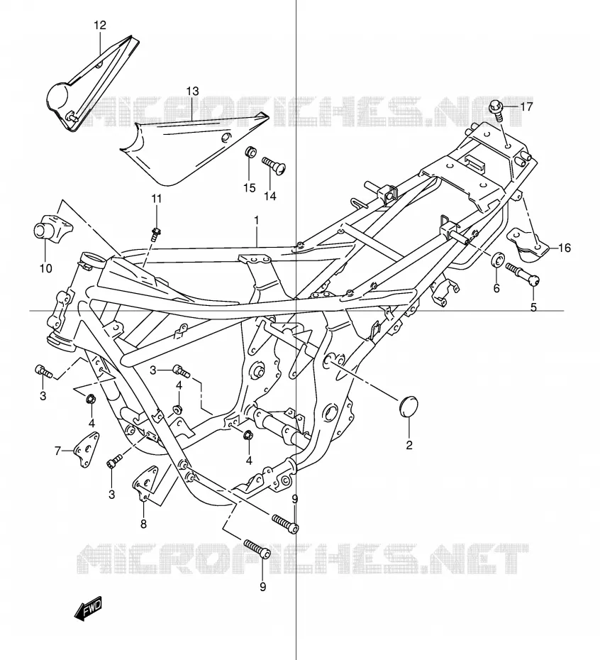 CADRE (MODELE Y/K1) Suzuki MOTO 600 BANDIT 2000  GSF600Y(E2)