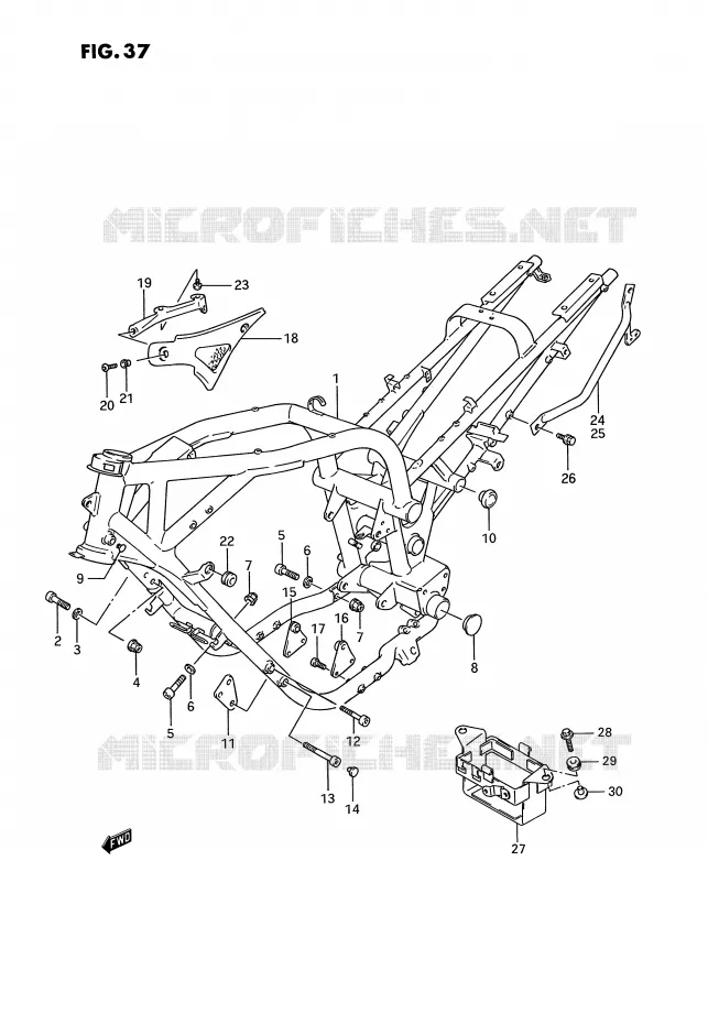 CADRE Suzuki MOTO 1100 GSX-G 1992  GSX1100GN(E2)