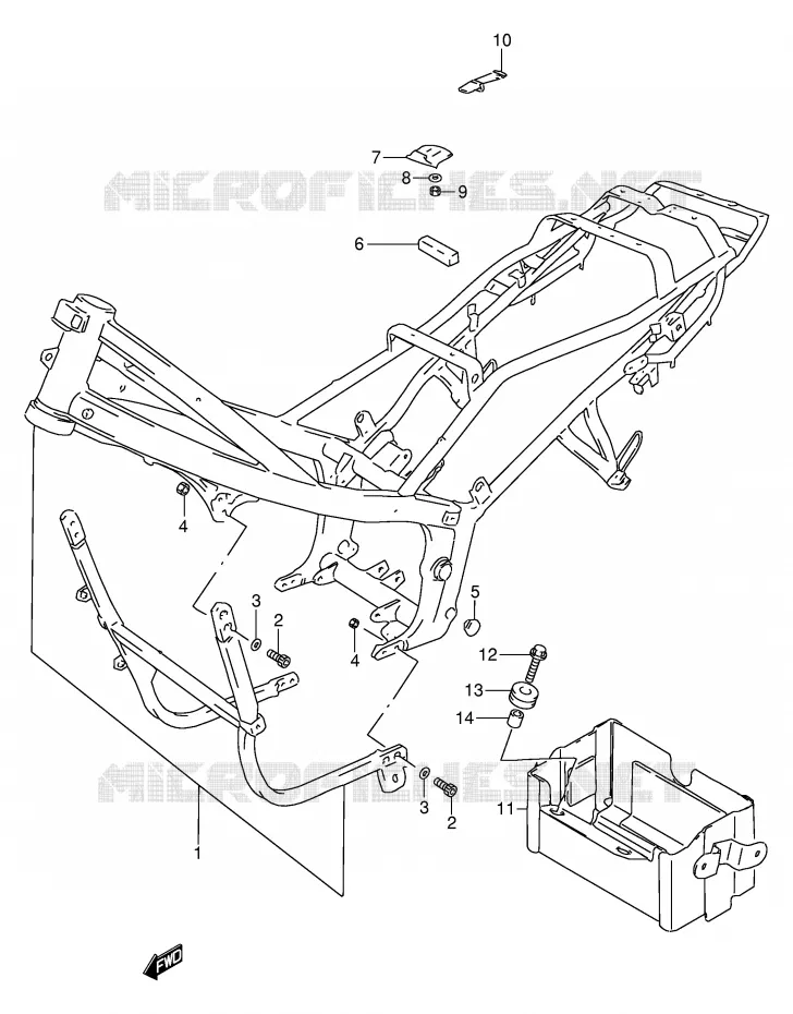 CADRE Suzuki MOTO 250 GSX 1993  GSX250FP(E24)