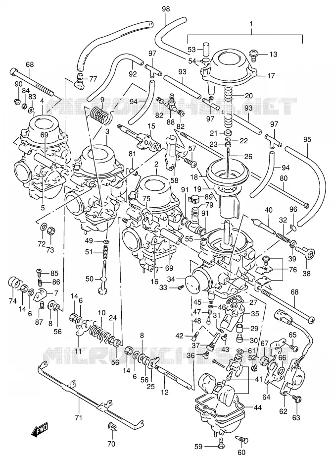 CARBURATEUR (GSX-R400RFL/RFM) Suzuki MOTO 400 GSX-R 1993  GSX-R400RP(E30)