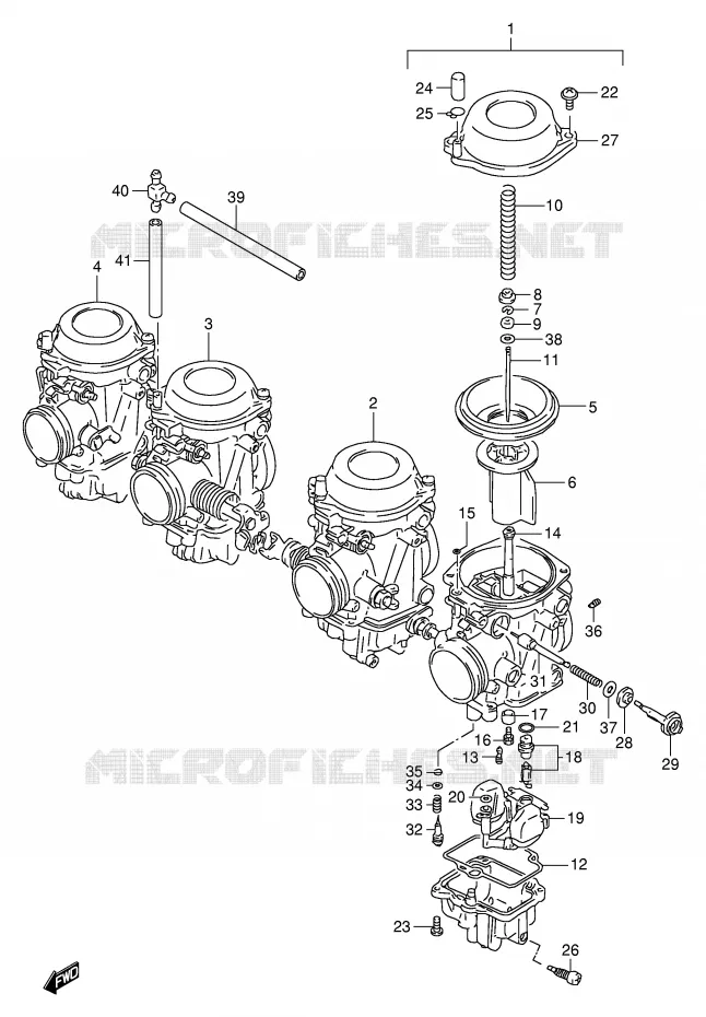 CARBURATEUR (MODELE S) Suzuki MOTO 1100 GSX-R 1995  GSX-R1100WS(E2)