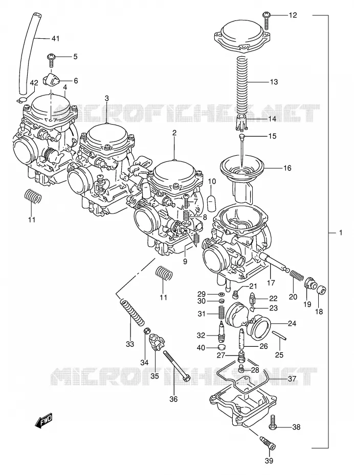 CARBURATEUR (MODELE S) Suzuki MOTO 600 BANDIT 1996  GSF600ST(E2)