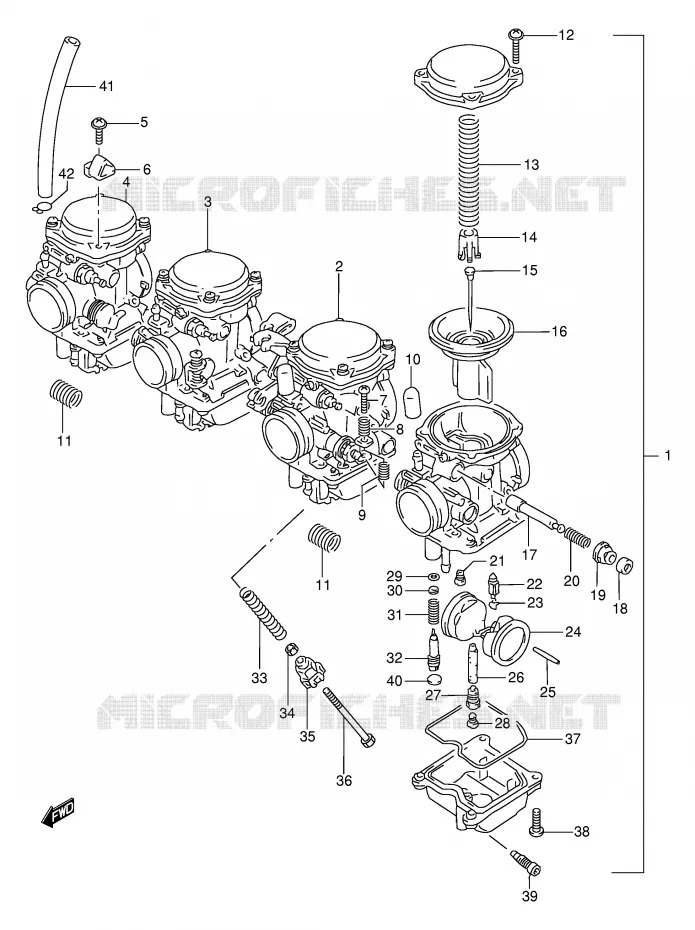 CARBURATEUR (MODELE T) Suzuki MOTO 600 BANDIT 1996  GSF600ST(E2)