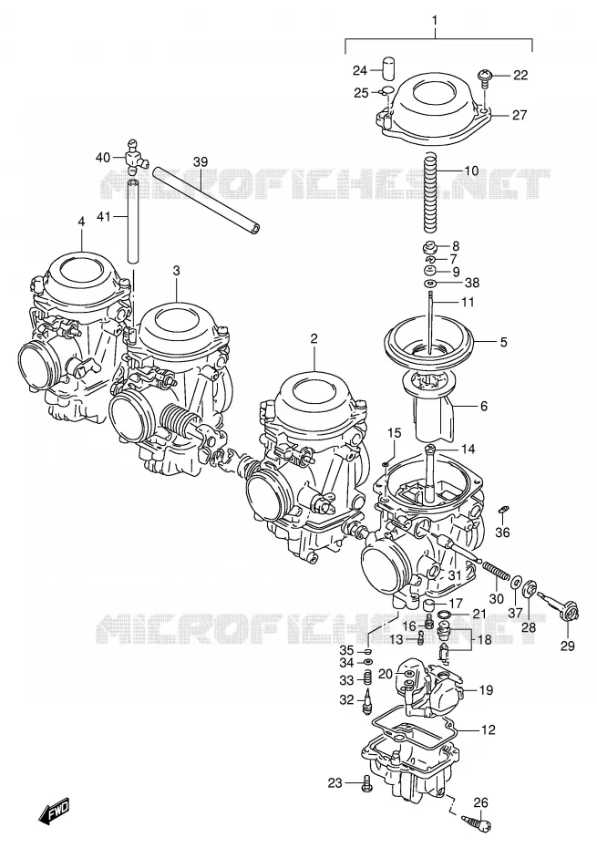 CARBURATEUR (MODELE T/V/W) Suzuki MOTO 1100 GSX-R 1996  GSX-R1100WSKT(E2)