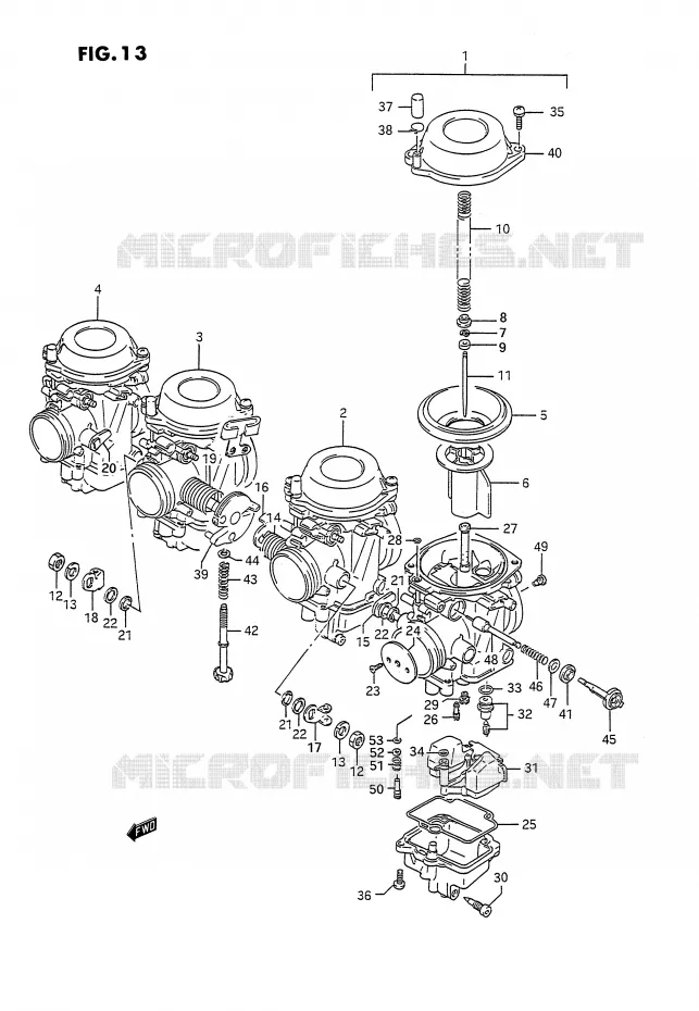 CARBURATEUR Suzuki MOTO 1100 GSX-G 1992  GSX1100GN(E2)