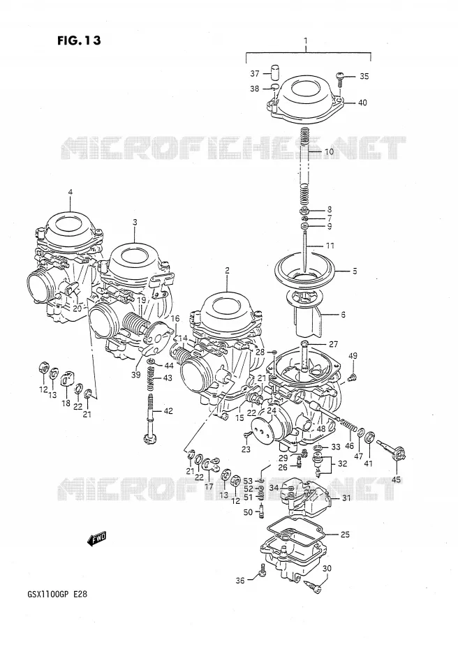 CARBURATEUR Suzuki MOTO 1100 GSX-G 1993  GSX1100GP(E28)