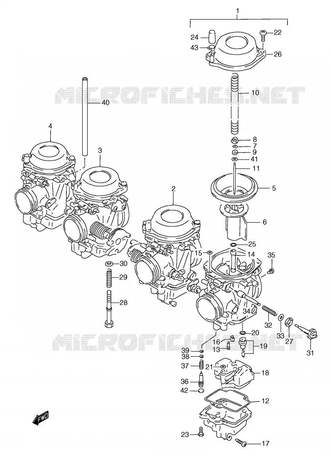 CARBURATEUR Suzuki MOTO 1200 BANDIT 2000  GSF1200SAY(E2)
