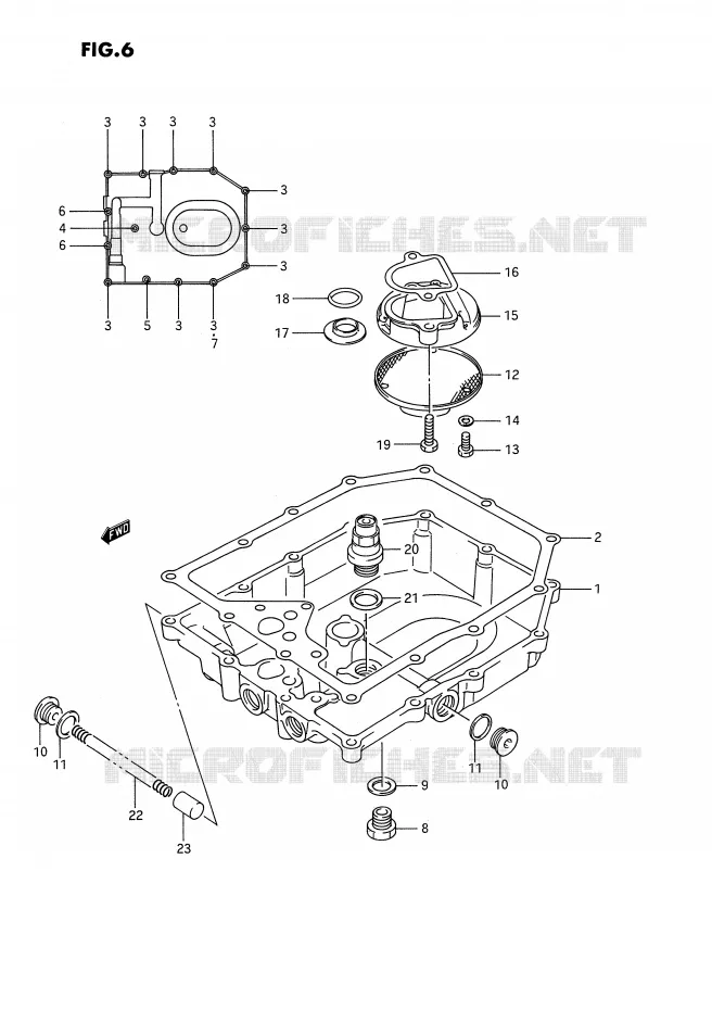 CARTER INFERIEUR Suzuki MOTO 1100 GSX-F 1990  GSX1100FL(E2)