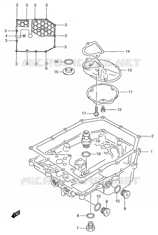 CARTER INFERIEUR Suzuki MOTO 1200 BANDIT 2000  GSF1200SAY(E2)