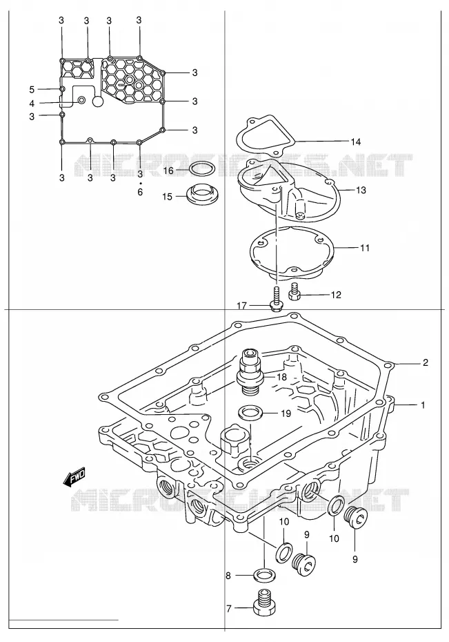 CARTER INFERIEUR Suzuki MOTO 1200 BANDIT 2003  GSF1200K3(E2)
