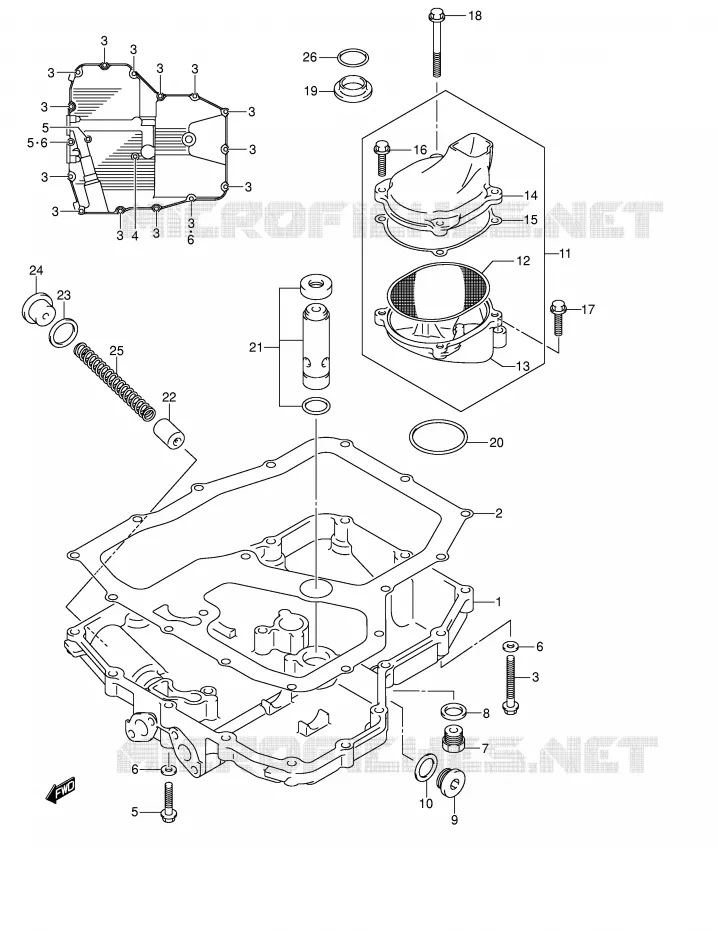 CARTER INFERIEUR Suzuki MOTO 1400 GSX 2004  GSX1400K4(E2)