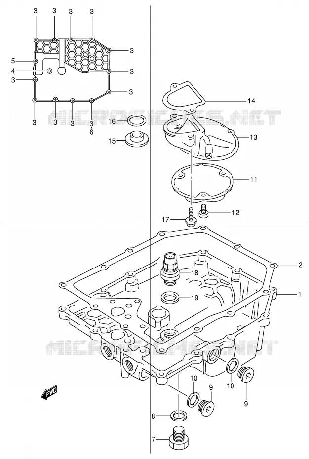 CARTER INFERIEUR Suzuki MOTO 600 BANDIT 2002  GSF600K2(E2)