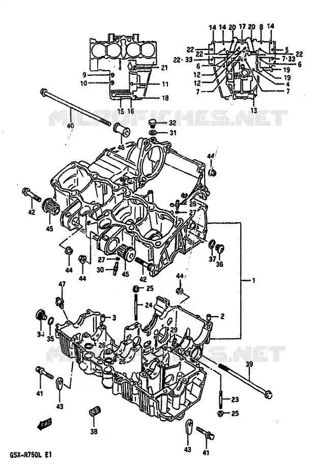 CARTER (MODELE L) Suzuki MOTO 750 GSX-R 1988  GSX-R750J(J/K/L)