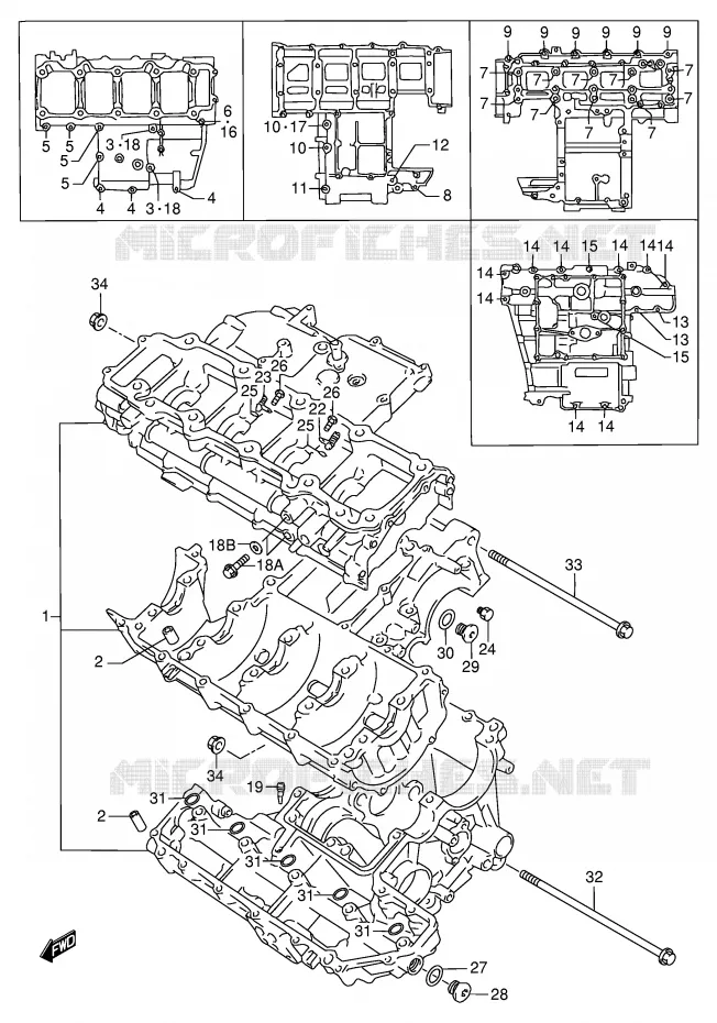 CARTER (MODELE W/X) Suzuki MOTO 750 GSX-R 1999  GSX-R750X(E2)