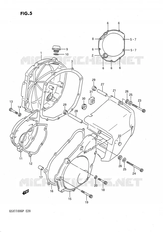 CARTER Suzuki MOTO 1100 GSX-G 1993  GSX1100GP(E28)