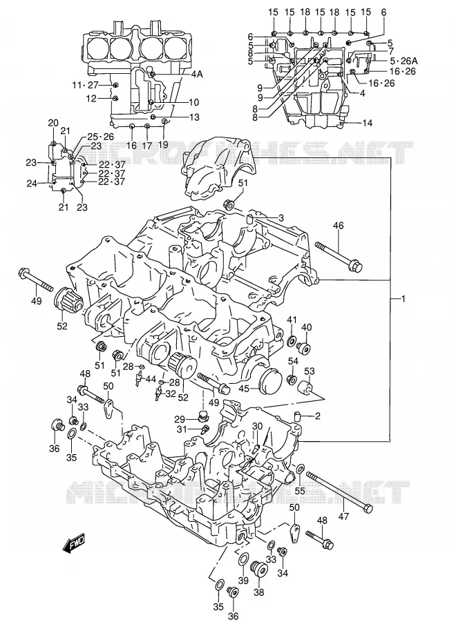 CARTER Suzuki MOTO 1100 GSX-R 1995  GSX-R1100WSKS(E28)