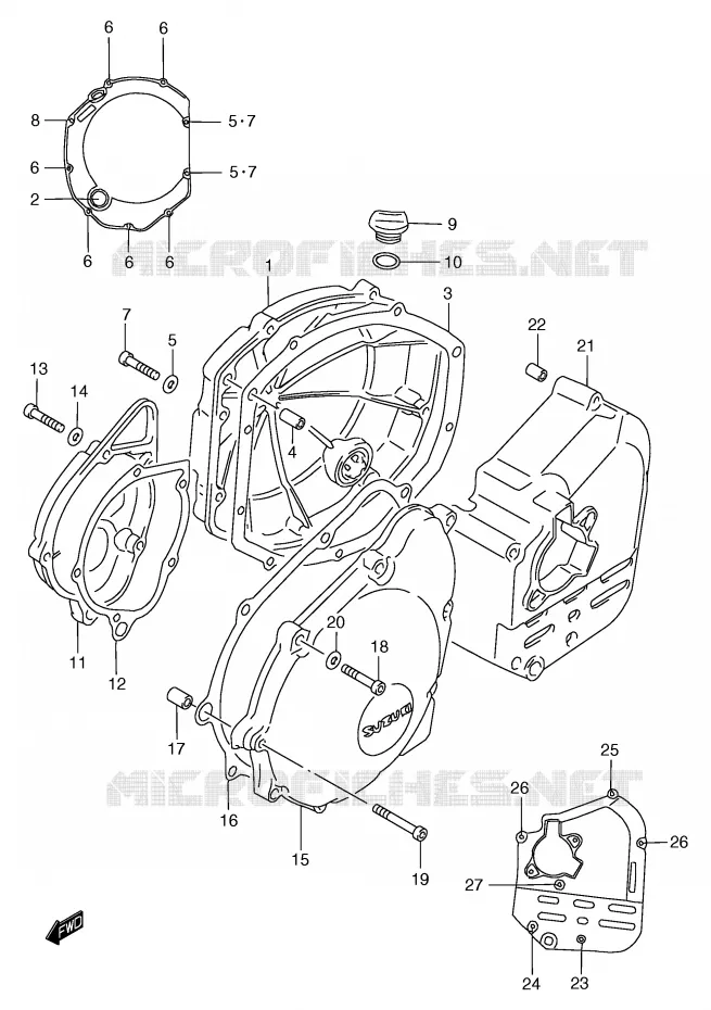 CARTER Suzuki MOTO 1200 BANDIT 1996  GSF1200ST(E2)