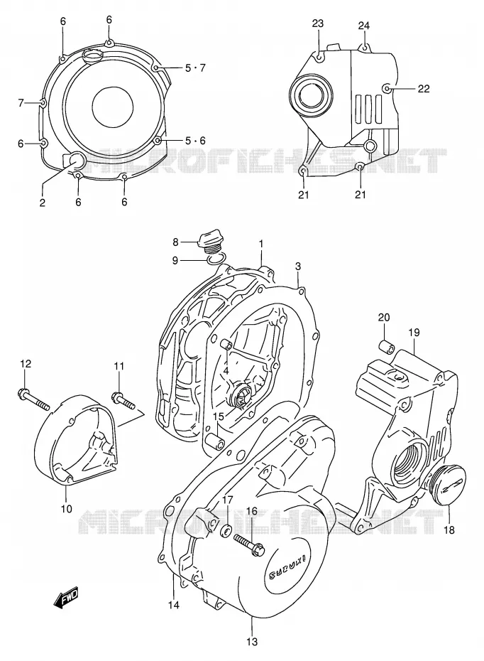 CARTER Suzuki MOTO 250 GSX 1997  GSX250FV(E24)