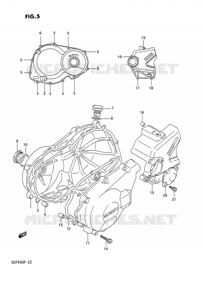 CARTER Suzuki MOTO 400 BANDIT 1993  GSF400P(E2)