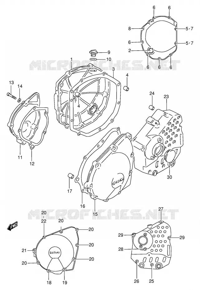 CARTER Suzuki MOTO 600 BANDIT 1995  GSF600US(E2)