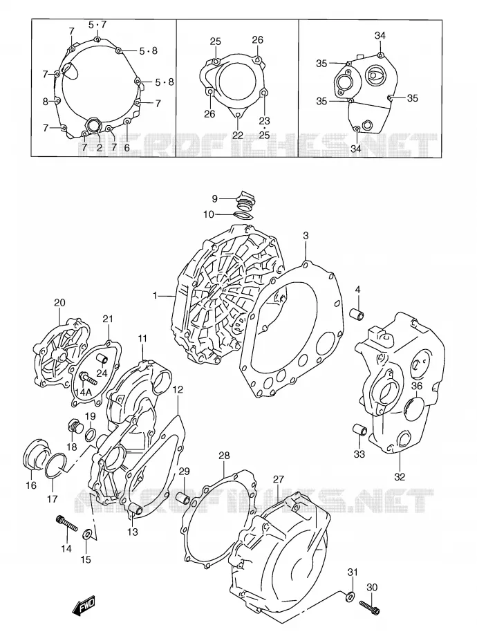 CARTER Suzuki MOTO 600 GSX-R 2000  GSX-R600Y(E2)