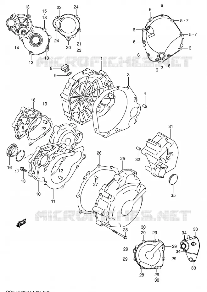 CARTER Suzuki MOTO 600 GSX-R 2004  GSX-R600U3K4(E2)