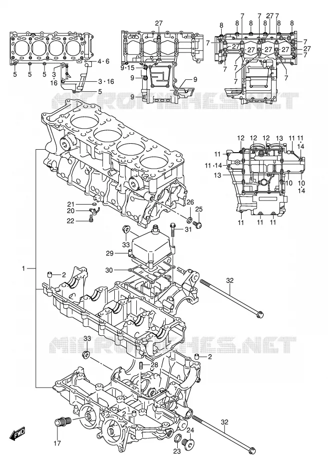 CARTER Suzuki MOTO 600 GSX-R 2005  GSX-R600U2XK5(E2)