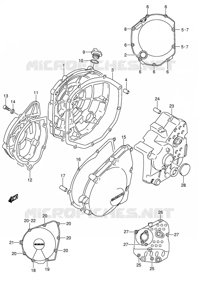 CARTER Suzuki MOTO 650 BANDIT 2005  GSF650SUAK5(E2)