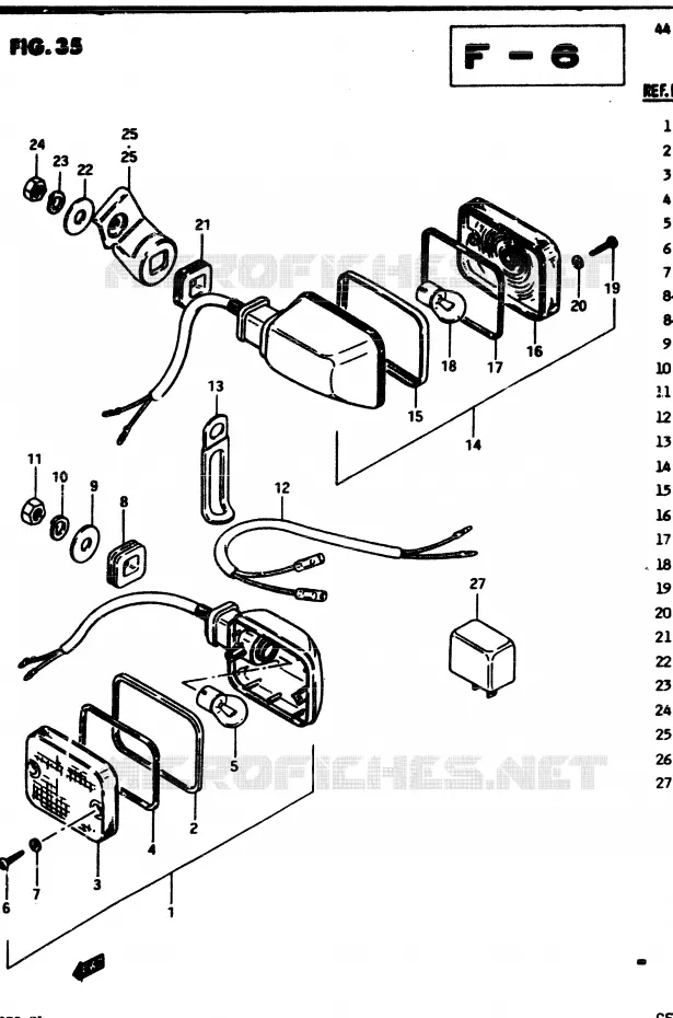 CLIGNOTANTS Suzuki MOTO 250 GSX 1982  GSX250EZ(Z/D)