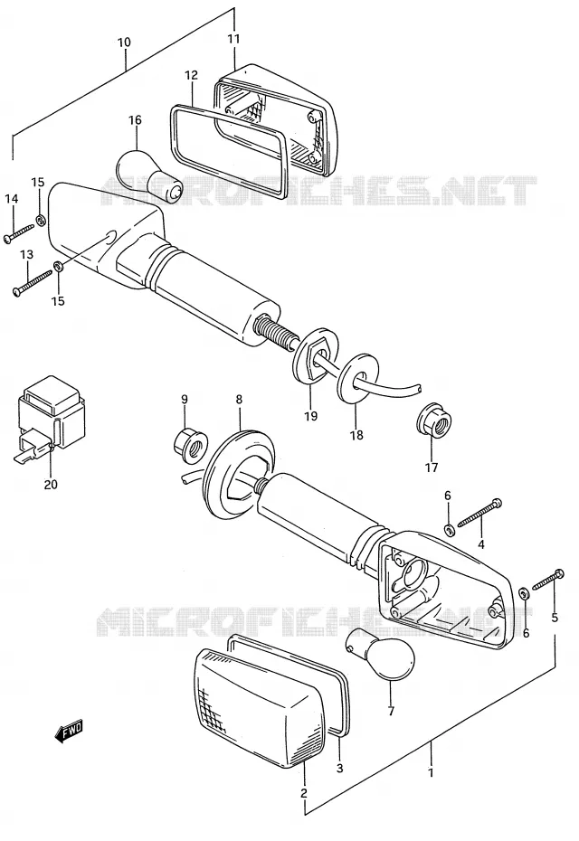 CLIGNOTANTS Suzuki MOTO 750 GSX-R 1992  GSX-R750WN(E28)