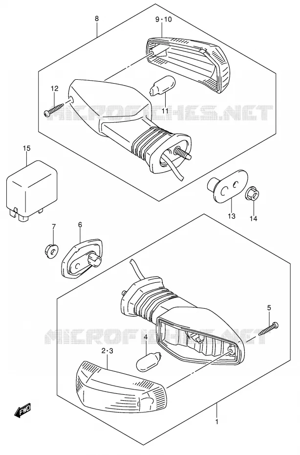 CLIGNOTANTS Suzuki MOTO 750 GSX-R 2005  GSX-R750U2K5(E2)