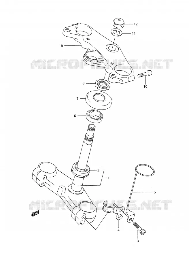 COLONNE DE DIRECTION Suzuki MOTO 1100 GSX-R 1992  GSX-R1100N(E28)