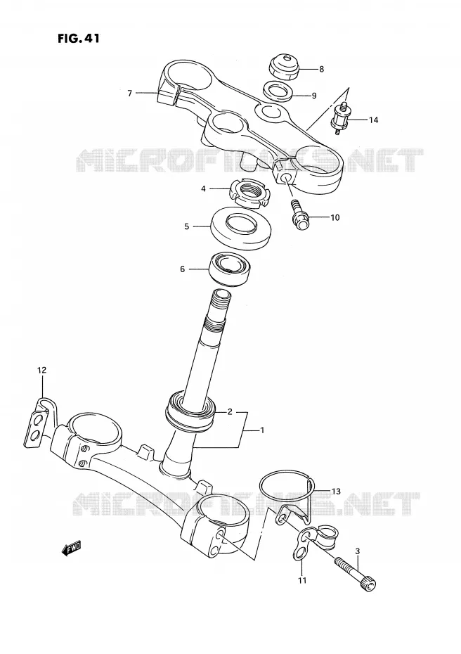 COLONNE DE DIRECTION Suzuki MOTO 750 GSX-R 1992  GSX-R750WN(E2)