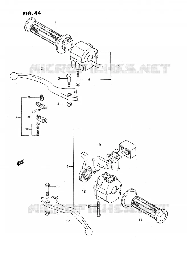COMMODOS (MODELE J) Suzuki MOTO 1100 GSX-F 1994  GSX1100FR(E2)