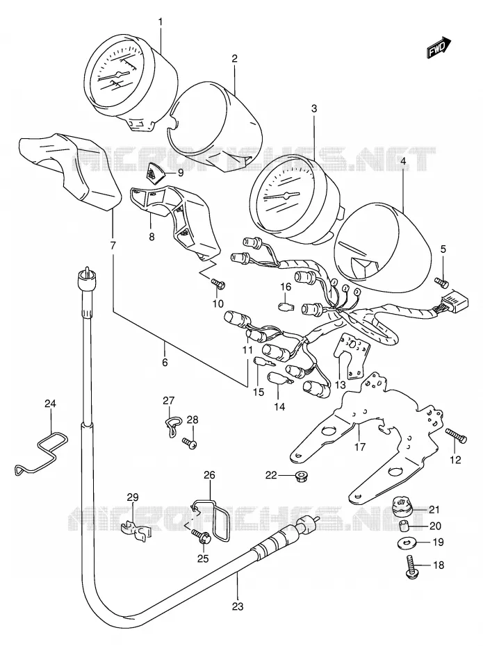COMPTEUR (MODELE S) Suzuki MOTO 600 BANDIT 1998  GSF600SUW(E2)