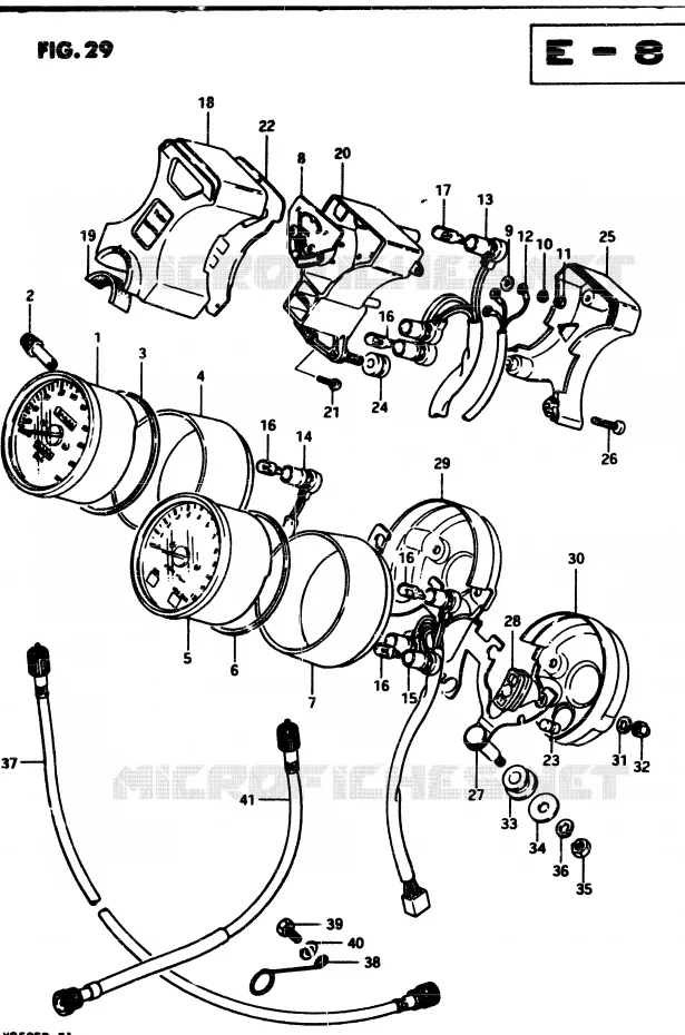 COMPTEUR (MODELE Z) Suzuki MOTO 250 GSX 1983  GSX250D(Z/D)