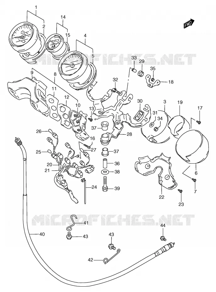 COMPTEUR Suzuki MOTO 1200 BANDIT 1999  GSF1200SAX(E2)
