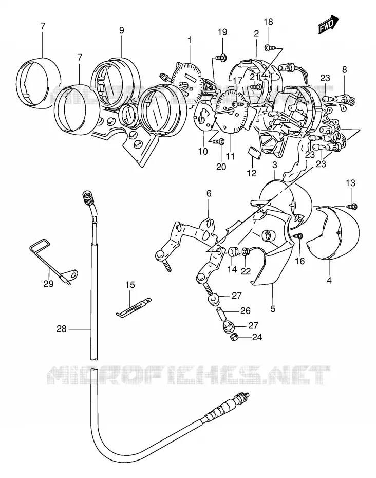COMPTEUR Suzuki MOTO 400 BANDIT 1997  GSF400VV(E30)